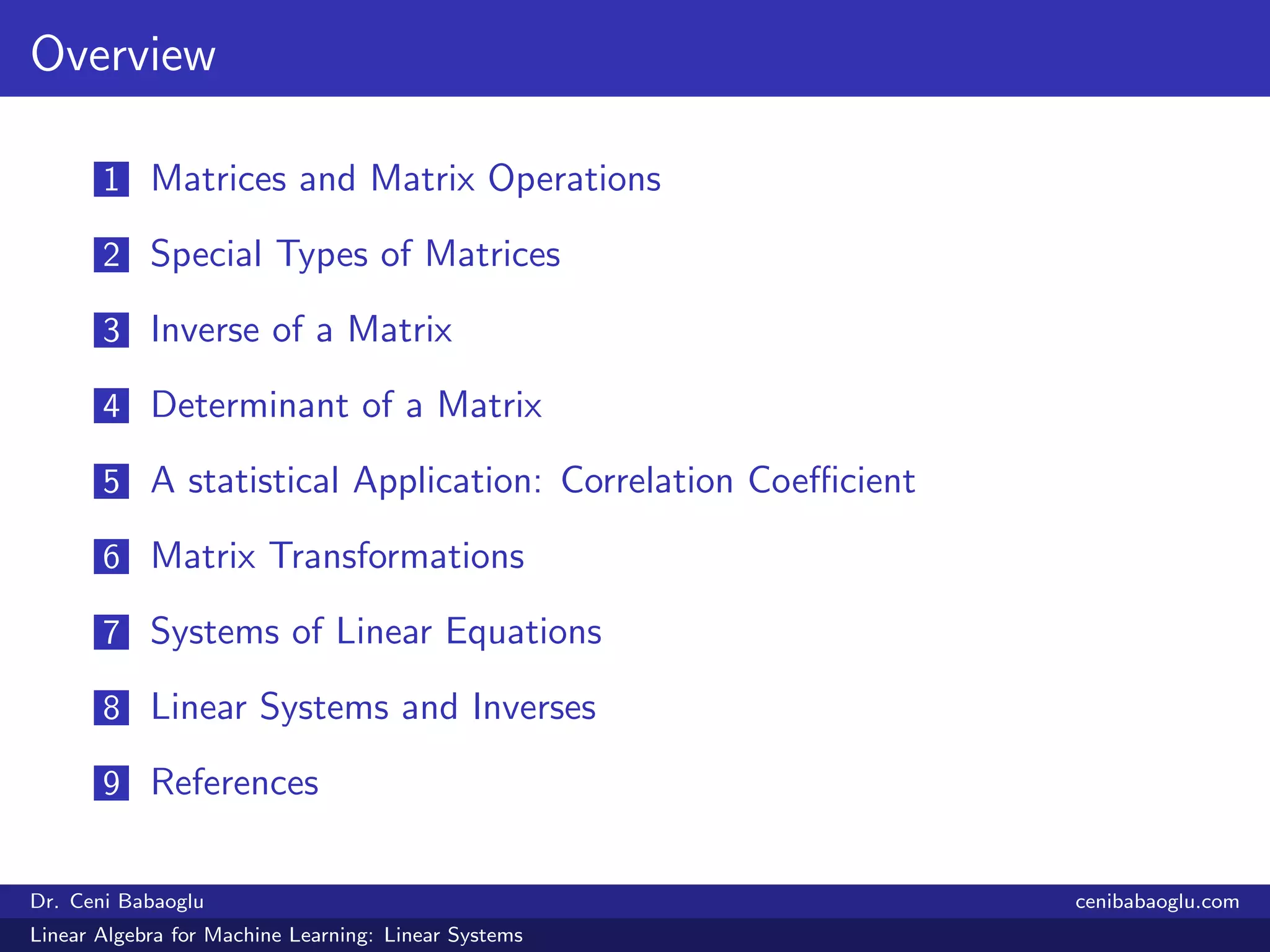 1. Linear Algebra for Machine Learning: Linear Systems | PDF