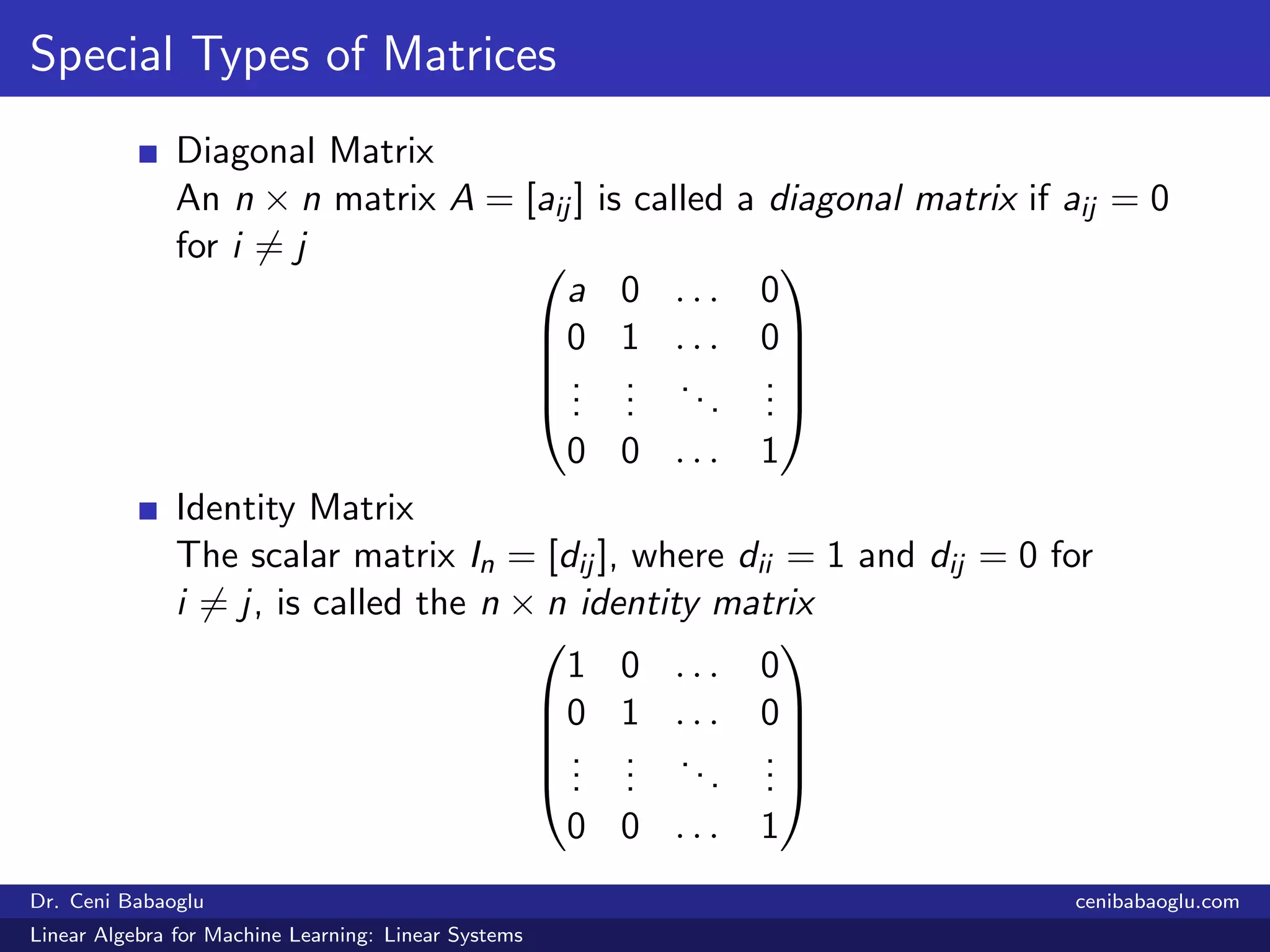 1. Linear Algebra for Machine Learning: Linear Systems | PDF
