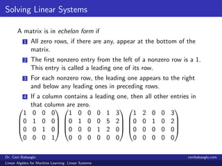 1. Linear Algebra for Machine Learning: Linear Systems Slide 23