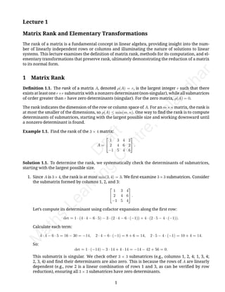 Lecture Notes on Linear Algebra: From Concrete Matrices to Abstract ...