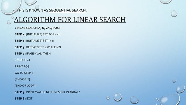 Linear and binary search | PPT