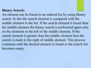 Linear and binary search | PPTX