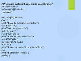 Linear and binary search | PPTX