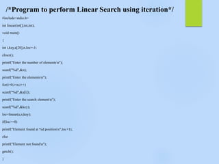 Linear and binary search | PPTX