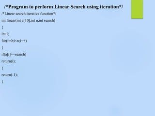 Linear and binary search | PPTX