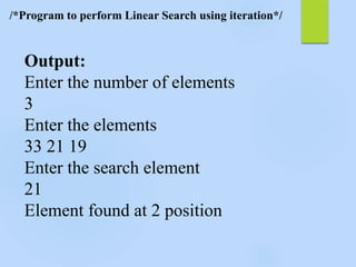 Linear and binary search | PPTX