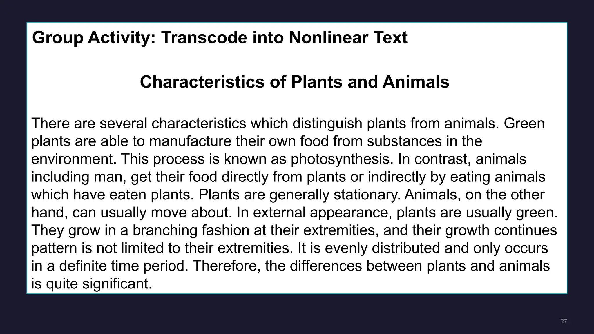 linear and non linear illustration grade 10 english quarter 1 | PPTX
