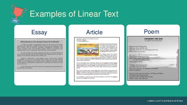 Linear And Non Linear Texts