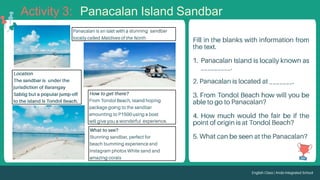 Activity 3: Panacalan Island Sandbar
 