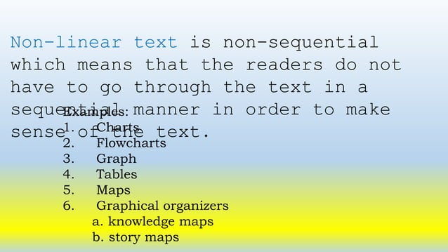 Linear and nonlinear text | PPTX