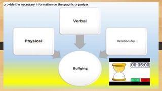 provide the necessary information on the graphic organizer:
 