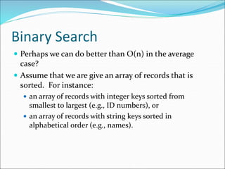 Linear and Binary search | PPTX | Search | Internet