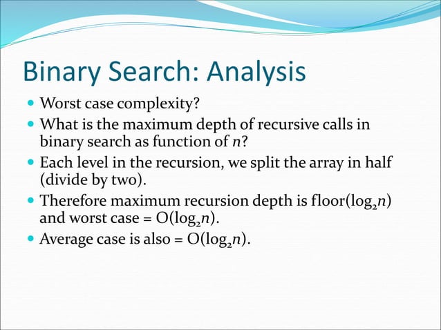 Linear and Binary search
