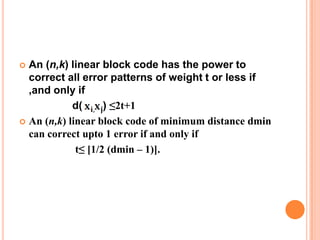 Linear block code | PPTX