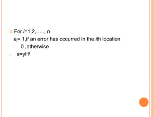 Linear block code | PPTX