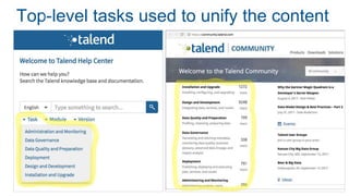 Top-level tasks used to unify the content
 