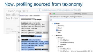 Now, profiling sourced from taxonomy
 