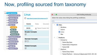Now, profiling sourced from taxonomy
 