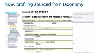 Now, profiling sourced from taxonomy
 