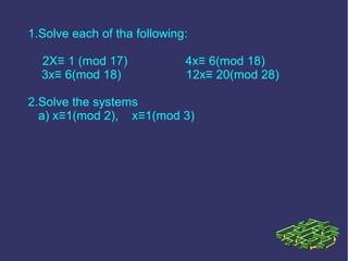 Linear Cong Slide 2 Odp