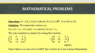 MATHEMATICAL PROBLEMS
 