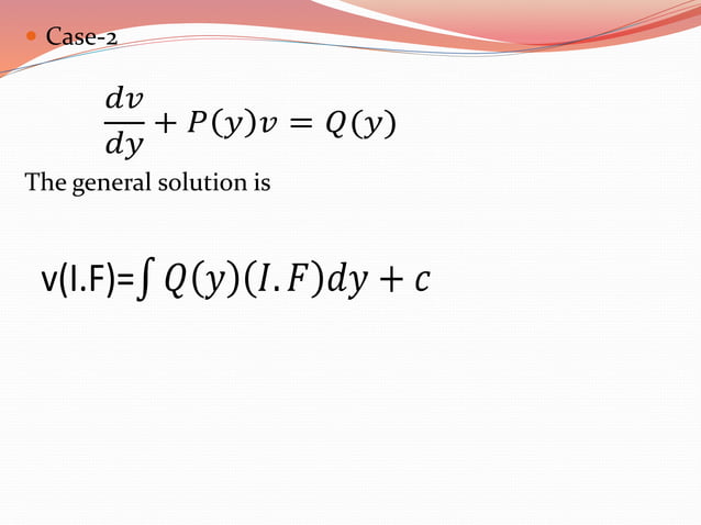 Linear differential equation | PPTX