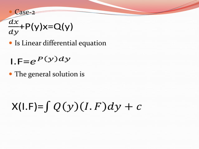 Linear differential equation