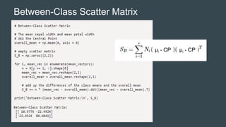 Between-Class Scatter Matrix
µi - CP µi - CP
 