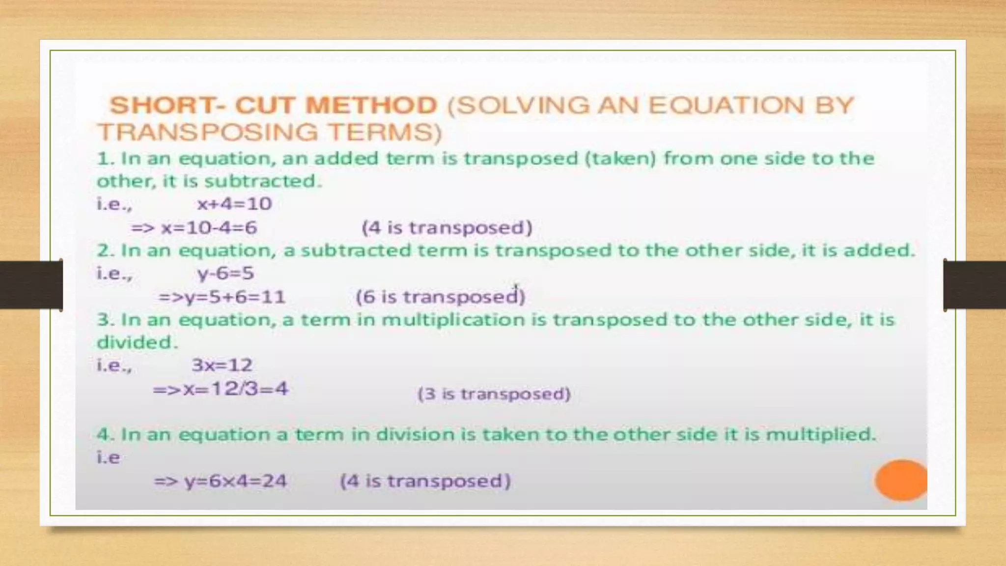 Linear Equation In One Variable | PPTX