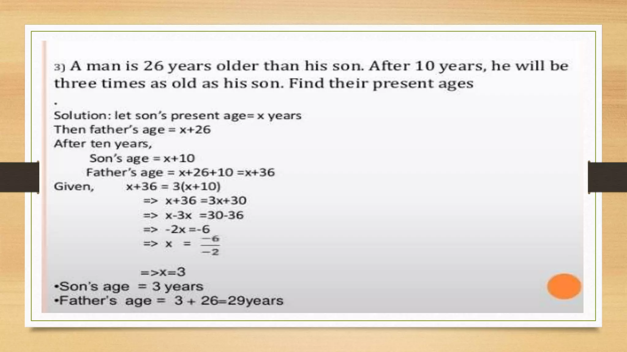Linear Equation In One Variable | PPTX | Physics | Science