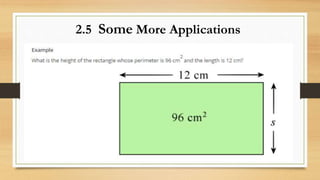 2.5 Some More Applications
 