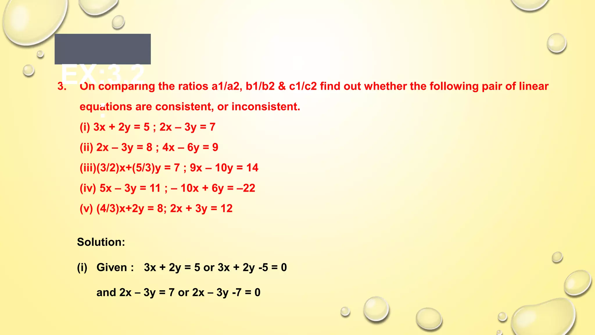 Linear equation in 2 variable class 10 | PPT