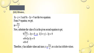 Linear equation in 2 variable class 10 | PPT