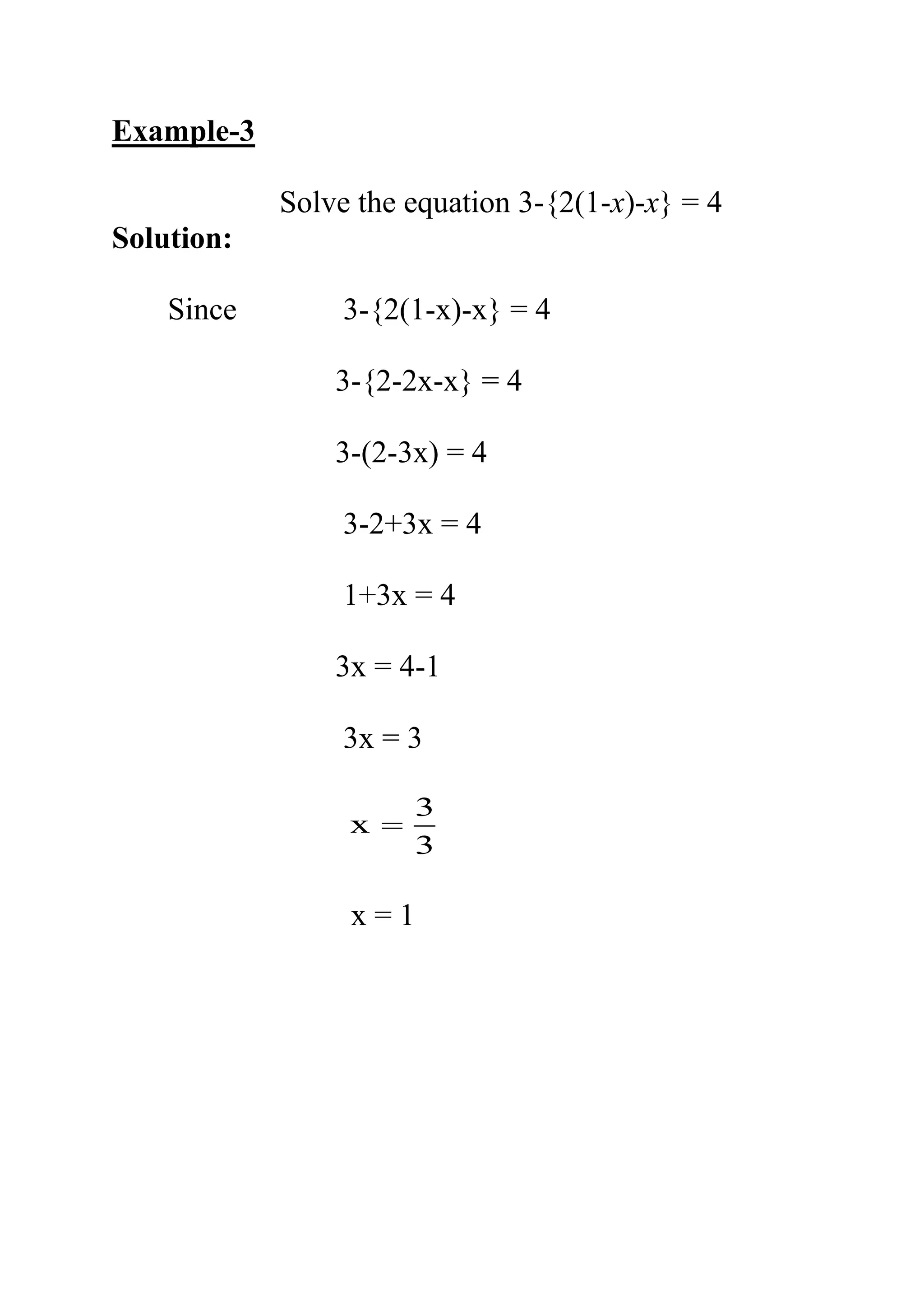 Linear equation in one variable | PDF