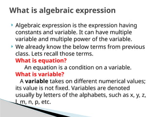 linear equation in one variable class 8.pptx