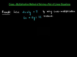 Linear equation in tow variable