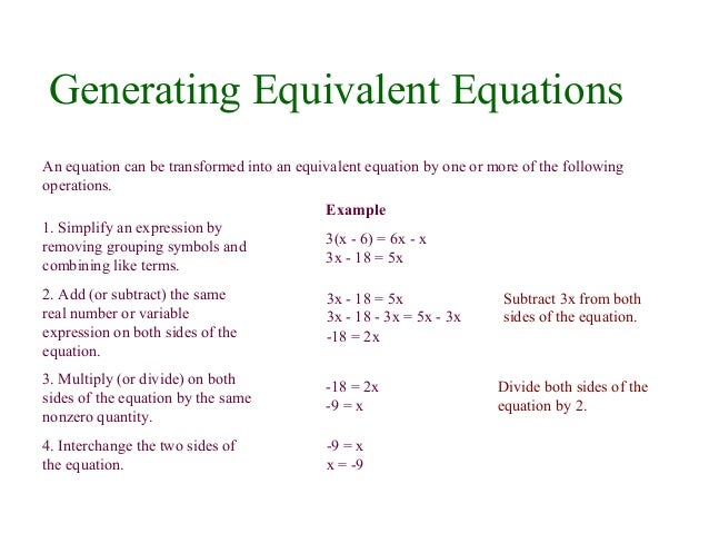 images Equivalent Equations Definition linear equations