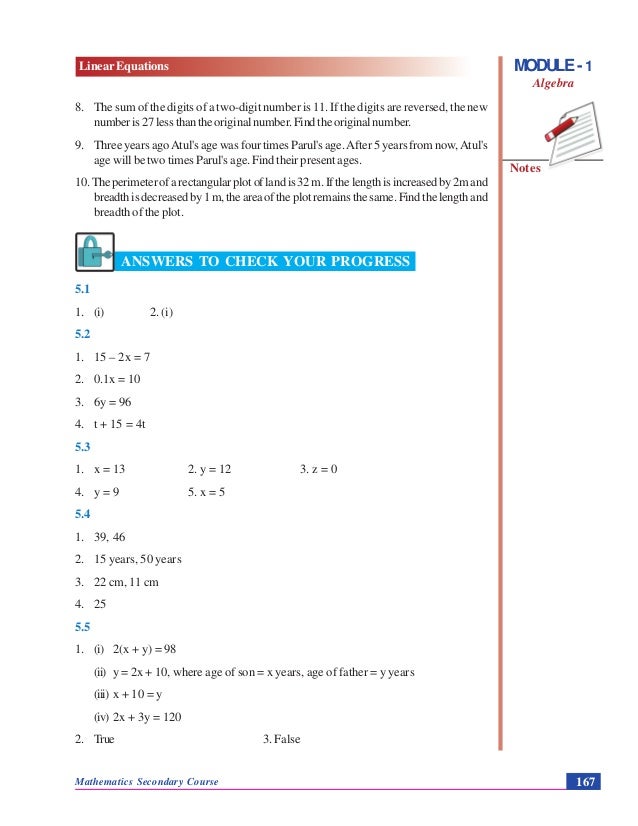 Linear Equations Algebra