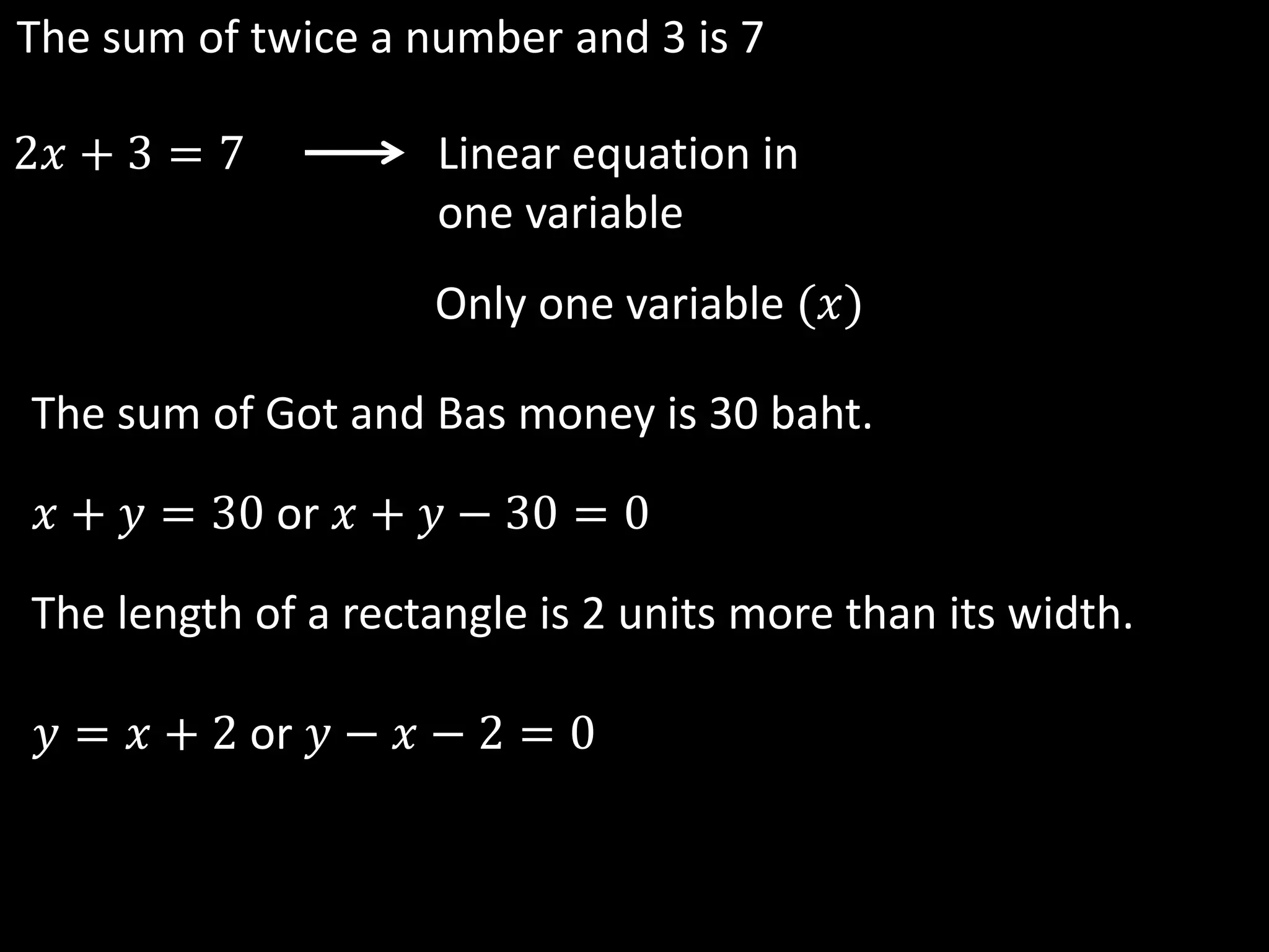 Linear equations in two variables | PPTX