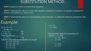 Linear equations in two variables | PPTX