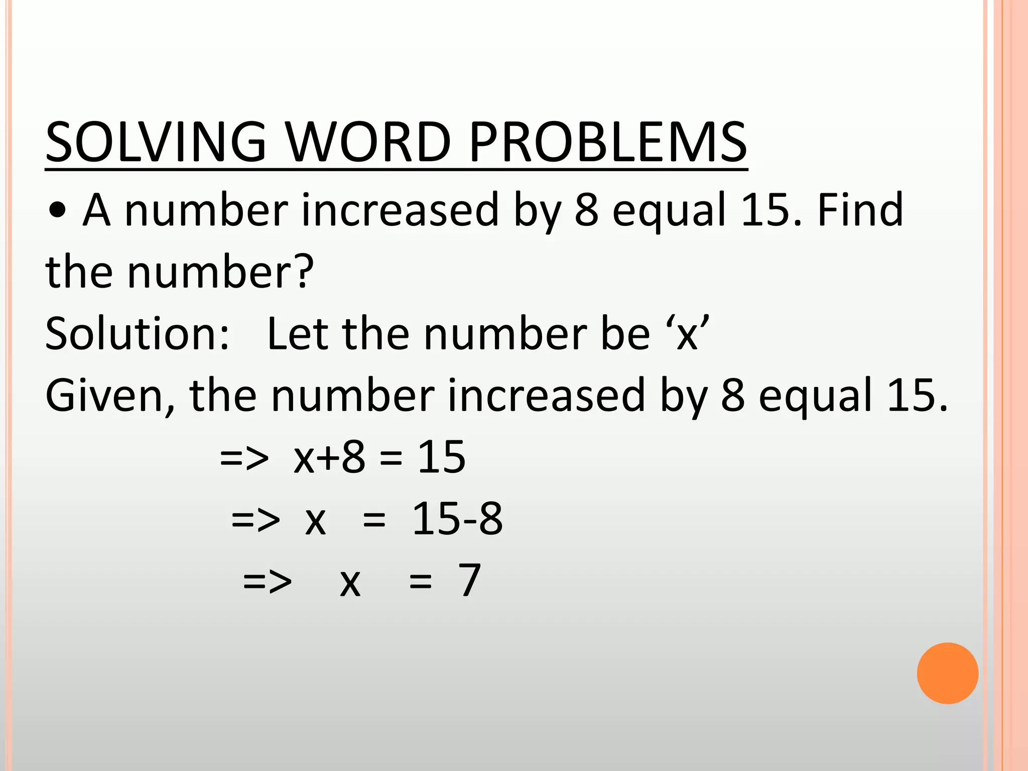 Linear equtions with one variable | PPTX