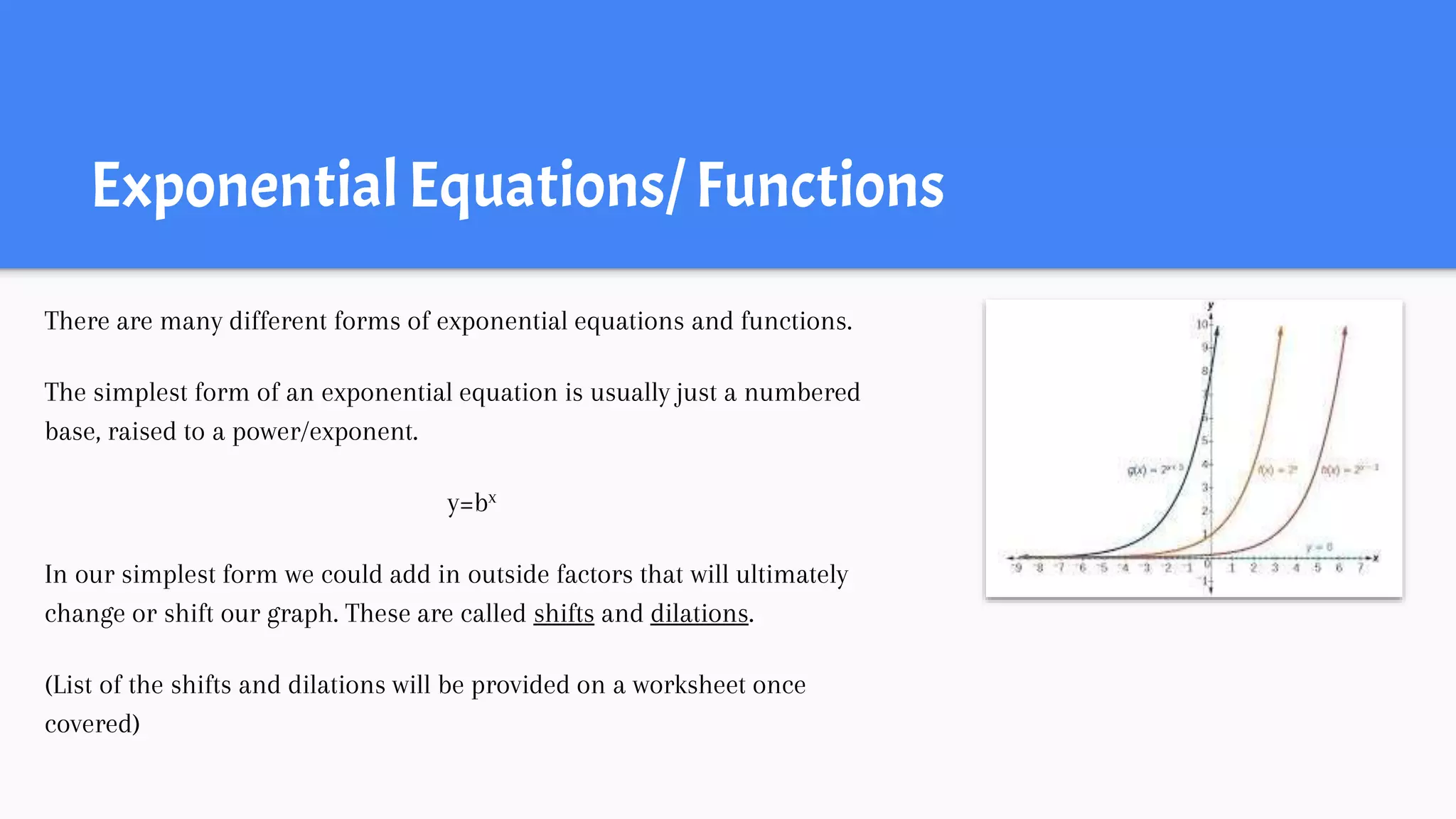 Linear & Exponential Equations/Functions | PPT