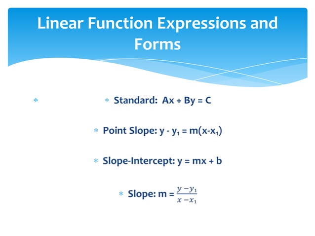 Linear functions | PPTX | Physics | Science