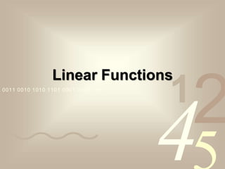 4210011 0010 1010 1101 0001 0100 1011
Linear Functions
 