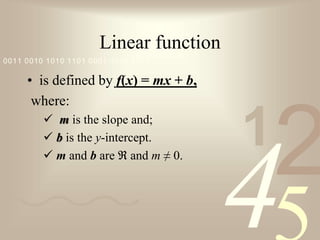 Linear functions | PPTX