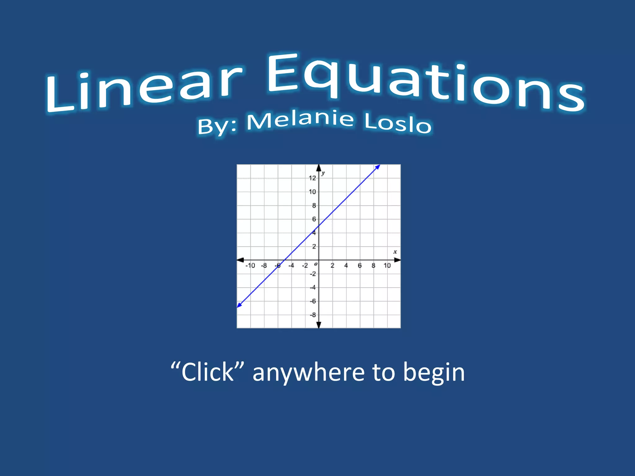 “Click” anywhere to begin 
 