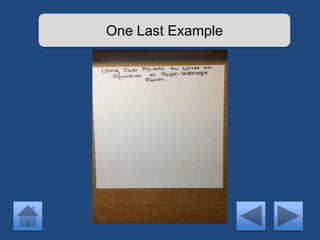 One Last Example 
 