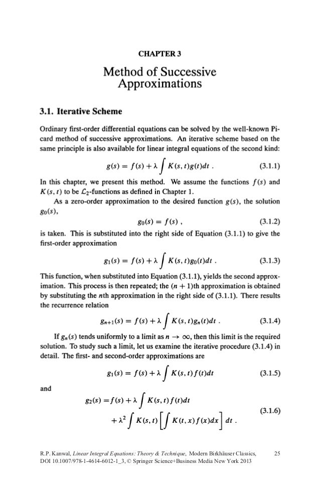 Linear integral equations