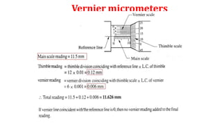 Vernier micrometers
 