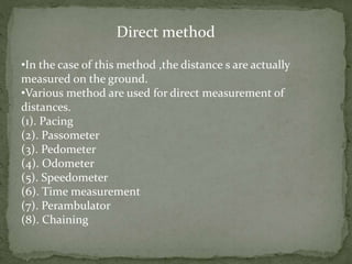 Linear measurement for surveying by chaining | PPTX